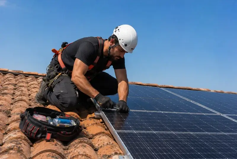 Maintenance et monitoring de panneaux solaires à Sardan